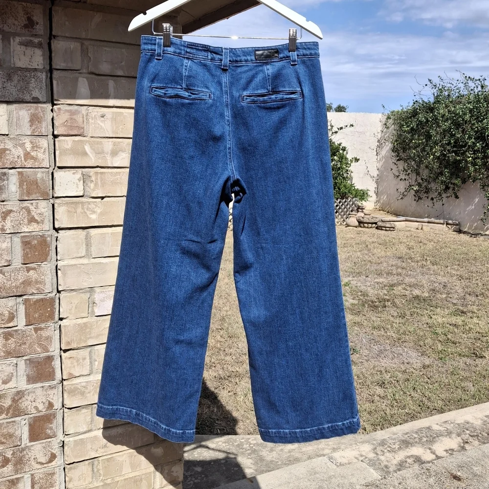 AG Adriano Goldschmied DANEEL High-Rise Wide Leg Crop Denim Jeans Women Size 30 - Picture 9 of 16